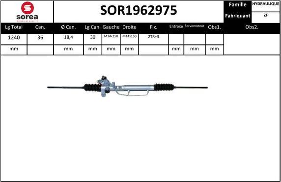 SNRA SOR1962975 - Stūres mehānisms autodraugiem.lv
