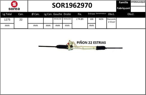 SNRA SOR1962970 - Stūres mehānisms autodraugiem.lv