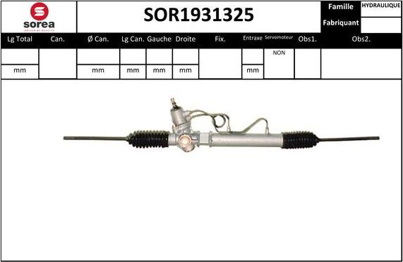 SNRA SOR1931325 - Stūres mehānisms autodraugiem.lv