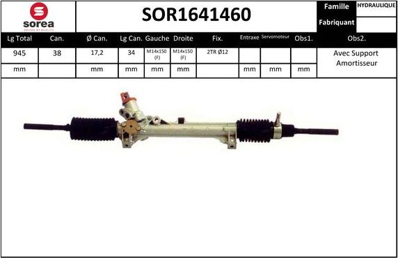 SNRA SOR1641460 - Stūres mehānisms autodraugiem.lv