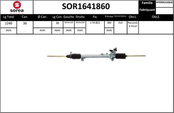 SNRA SOR1641860 - Stūres mehānisms autodraugiem.lv