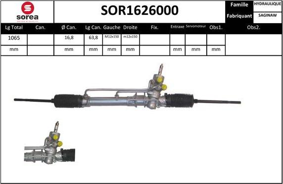 SNRA SOR1626000 - Stūres mehānisms autodraugiem.lv