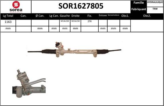 SNRA SOR1627805 - Stūres mehānisms autodraugiem.lv