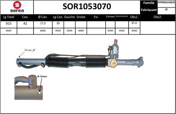 SNRA SOR1053070 - Stūres mehānisms autodraugiem.lv