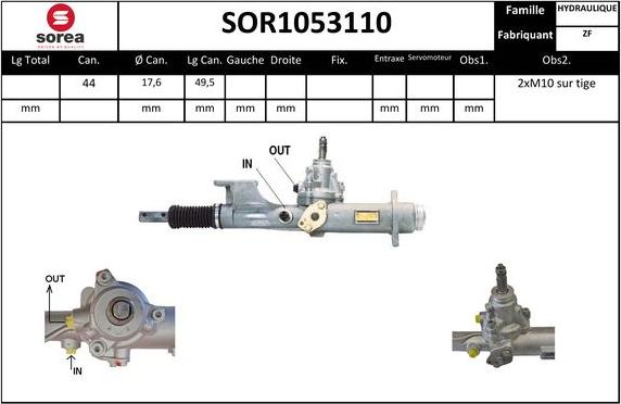 SNRA SOR1053110 - Stūres mehānisms autodraugiem.lv