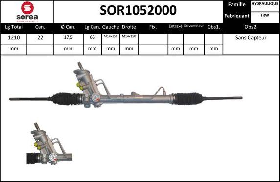 SNRA SOR1052000 - Stūres mehānisms autodraugiem.lv