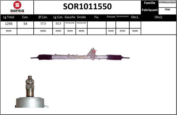 SNRA SOR1011550 - Stūres mehānisms autodraugiem.lv