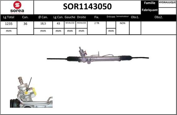 SNRA SOR1143050 - Stūres mehānisms autodraugiem.lv