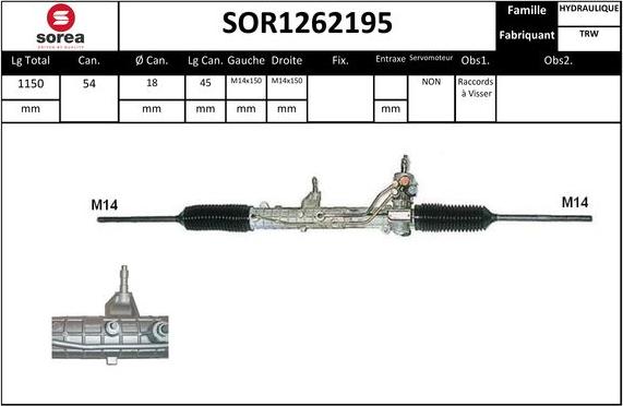 SNRA SOR1262195 - Stūres mehānisms autodraugiem.lv