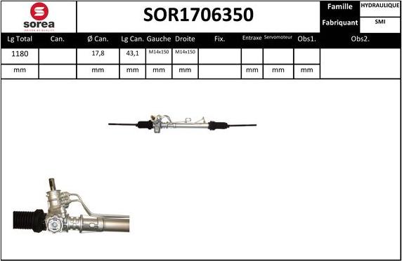 SNRA SOR1706350 - Stūres mehānisms autodraugiem.lv