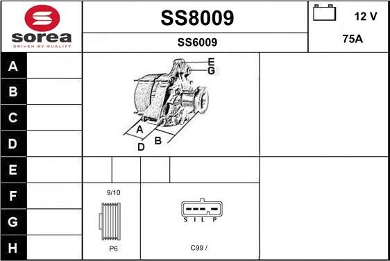 SNRA SS8009 - Ģenerators autodraugiem.lv