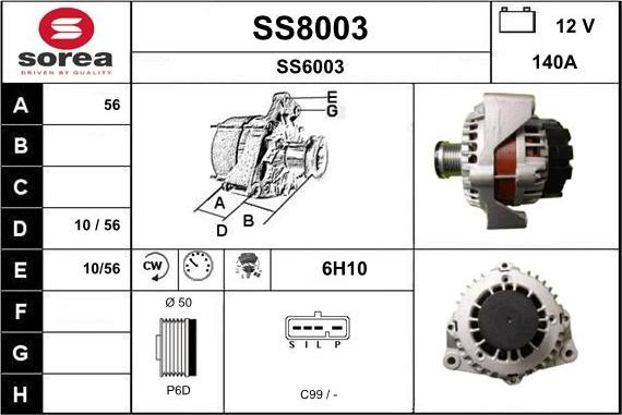 SNRA SS8003 - Ģenerators autodraugiem.lv