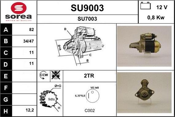 SNRA SU9003 - Starteris autodraugiem.lv