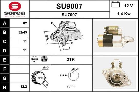 SNRA SU9007 - Starteris autodraugiem.lv