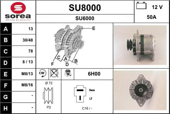 SNRA SU8000 - Ģenerators autodraugiem.lv