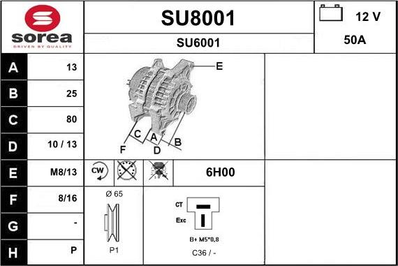 SNRA SU8001 - Ģenerators autodraugiem.lv