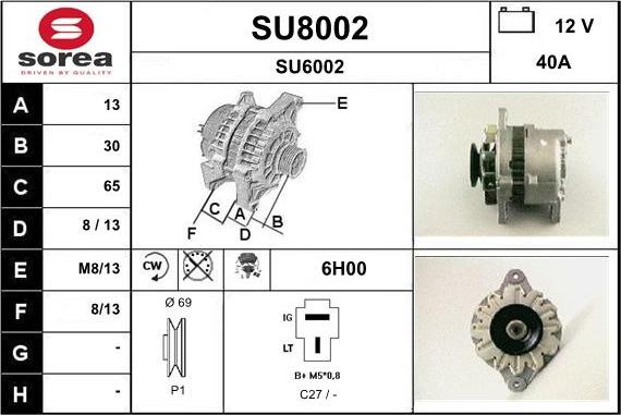 SNRA SU8002 - Ģenerators autodraugiem.lv
