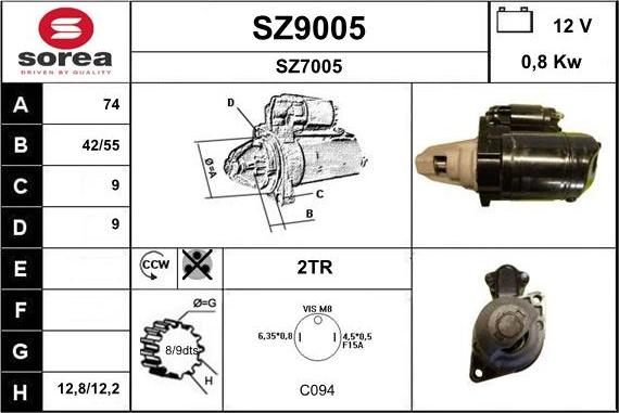 SNRA SZ9005 - Starteris autodraugiem.lv