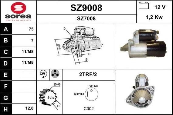 SNRA SZ9008 - Starteris autodraugiem.lv