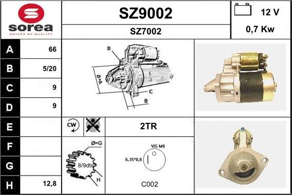 SNRA SZ9002 - Starteris autodraugiem.lv