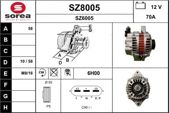 SNRA SZ8005 - Ģenerators autodraugiem.lv