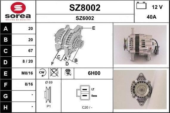 SNRA SZ8002 - Ģenerators autodraugiem.lv