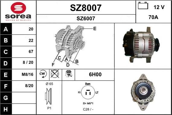 SNRA SZ8007 - Ģenerators autodraugiem.lv
