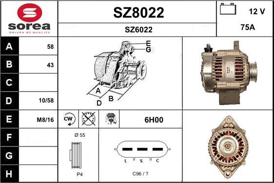 SNRA SZ8022 - Ģenerators autodraugiem.lv