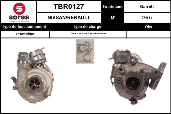 SNRA TBR0127 - Kompresors, Turbopūte autodraugiem.lv