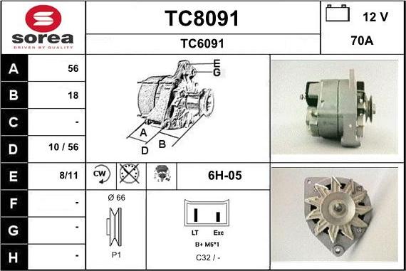 SNRA TC8091 - Ģenerators autodraugiem.lv