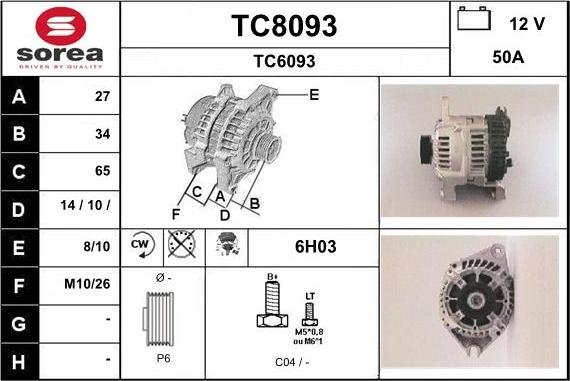 SNRA TC8093 - Ģenerators autodraugiem.lv