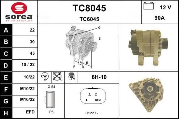 SNRA TC8045 - Ģenerators autodraugiem.lv