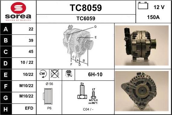 SNRA TC8059 - Ģenerators autodraugiem.lv