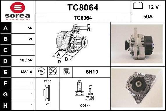 SNRA TC8064 - Ģenerators autodraugiem.lv
