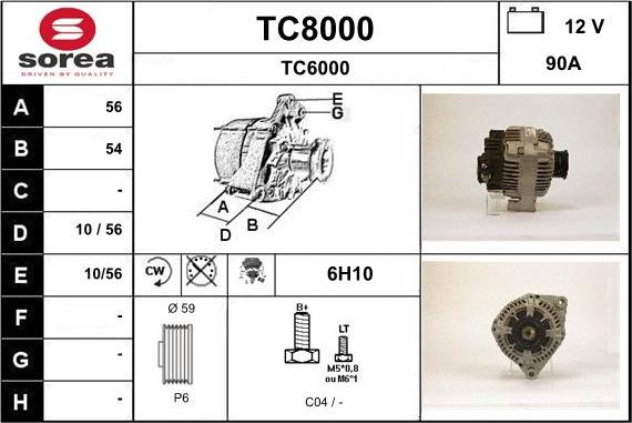 SNRA TC8000 - Ģenerators autodraugiem.lv