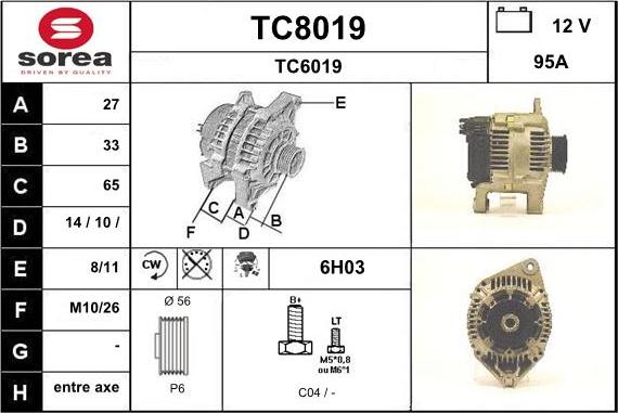 SNRA TC8019 - Ģenerators autodraugiem.lv