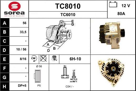 SNRA TC8010 - Ģenerators autodraugiem.lv