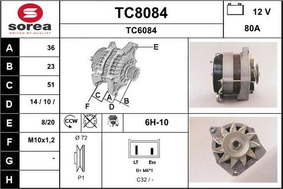 SNRA TC8084 - Ģenerators autodraugiem.lv