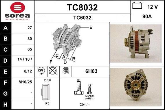 SNRA TC8032 - Ģenerators autodraugiem.lv