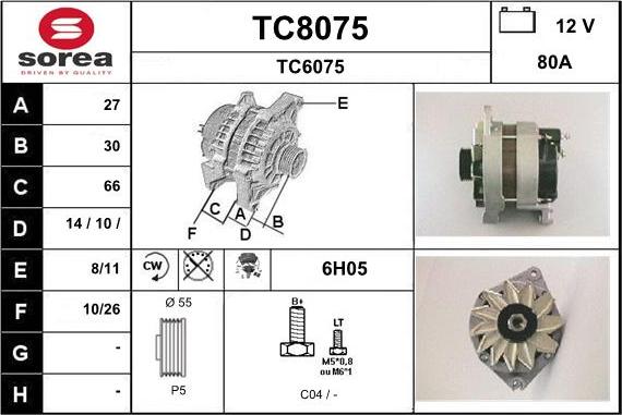 SNRA TC8075 - Ģenerators autodraugiem.lv