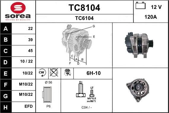 SNRA TC8104 - Ģenerators autodraugiem.lv
