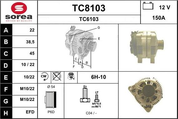 SNRA TC8103 - Ģenerators autodraugiem.lv
