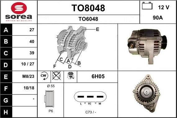 SNRA TO8048 - Ģenerators autodraugiem.lv