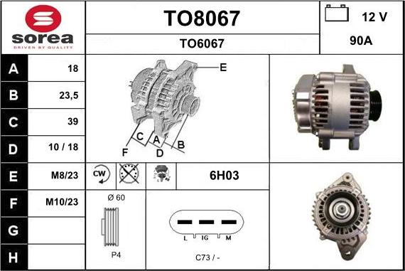 SNRA TO8067 - Ģenerators autodraugiem.lv