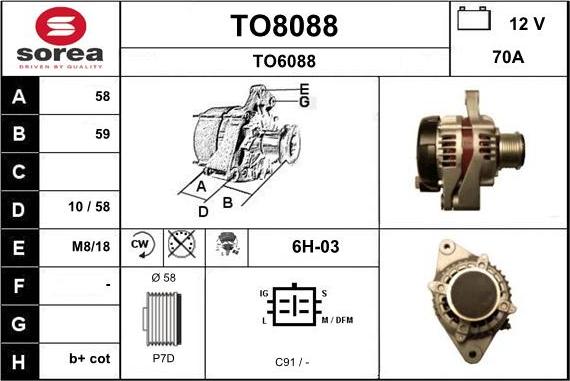 SNRA TO8088 - Ģenerators autodraugiem.lv