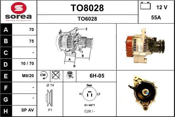 SNRA TO8028 - Ģenerators autodraugiem.lv
