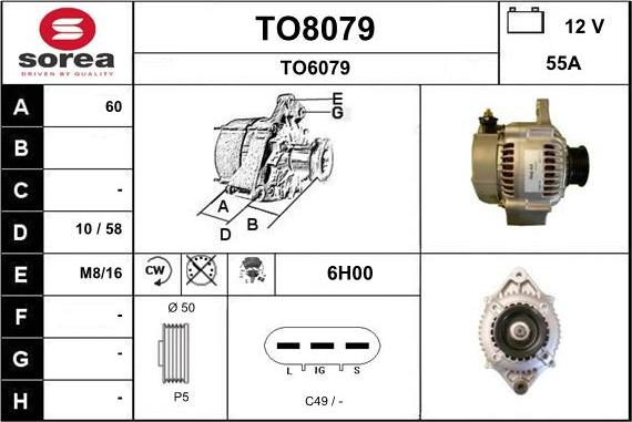 SNRA TO8079 - Ģenerators autodraugiem.lv
