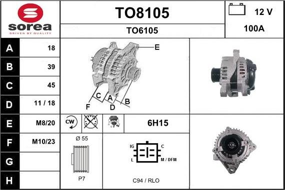 SNRA TO8105 - Ģenerators autodraugiem.lv