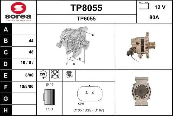 SNRA TP8055 - Ģenerators autodraugiem.lv