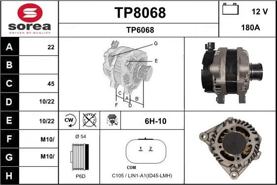 SNRA TP8068 - Ģenerators autodraugiem.lv